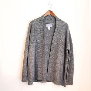 Anthropologie Beth Oversized Wool Cardigan in Gray